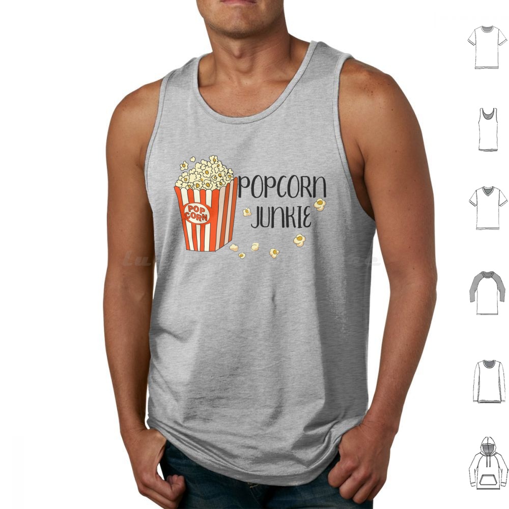 Food Lovers Snacks - เสื้อกล้ามลายป๊อปคอร์นสุดฮา สำหรับคนรักป๊อปคอร์น ขนมขบเคี้ยว ป๊อปคอร์นบอล หม้อต้มป๊อปคอร์นในไมโครเวฟ