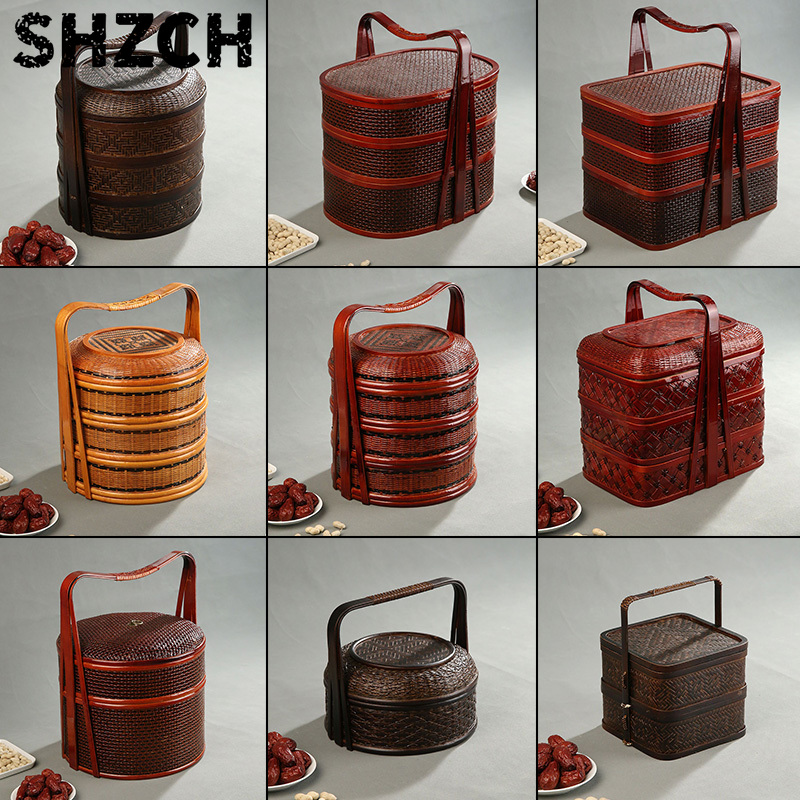 ตะกร้าปิกนิกไม้ไผ่พร้อมฝาปิด ก - Food Snacks Hamper บทวิจารณ์และราคา